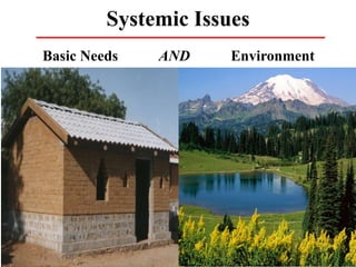 Systemic Issues
Basic Needs AND Environment
 