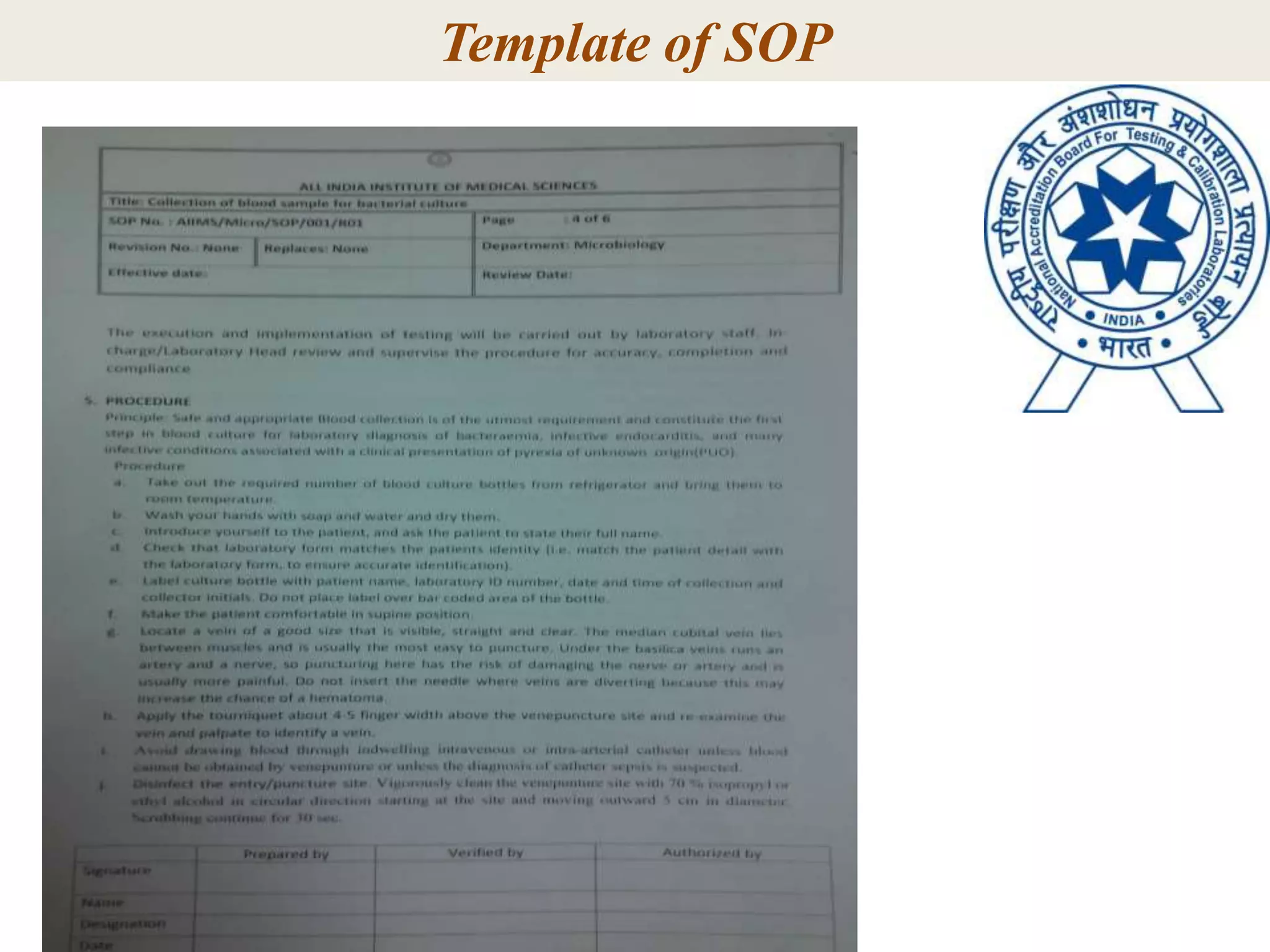 Template of SOP
 