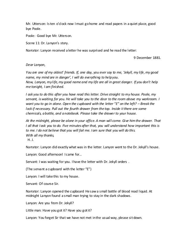 Dr.jekyll and mr.hyde script