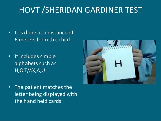 Sheridan Gardiner Vision Chart