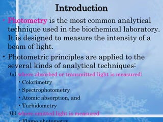 colorimetry spectrophotometry by dr.Tasnim | PPTX