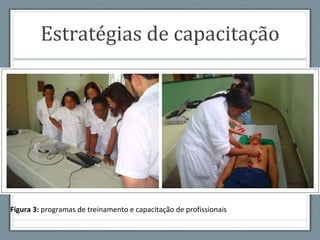 Estratégias de capacitação
Figura 3: programas de treinamento e capacitação de profissionais
 