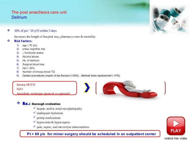 Post anesthesia care unit for Residents of Anesthesia
