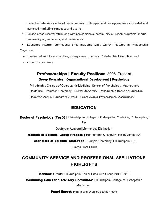 Doctor of osteopathic medicine resume