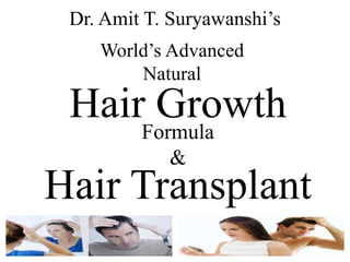 World’s Advanced
Natural
Hair Growth
Formula
&
Dr. Amit T. Suryawanshi’s
Hair Transplant
 