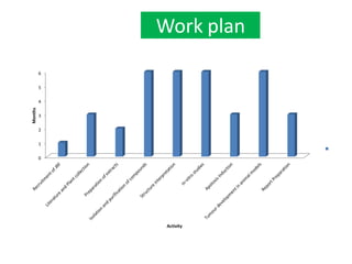 0
1
2
3
4
5
6
Months
Activity
Work plan
 