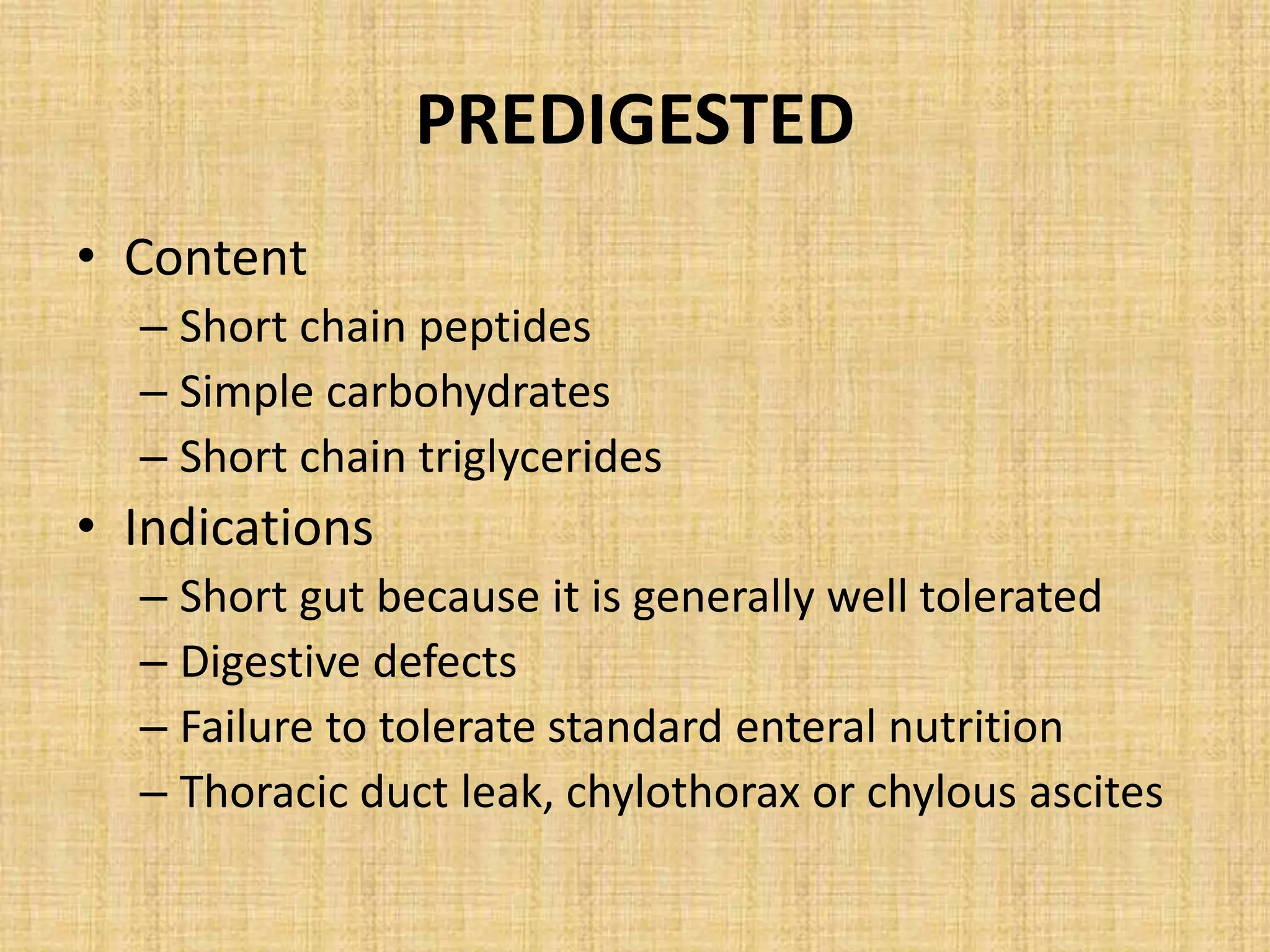 Predigested NUTRITION IN CRITICAL CARE | PPTX