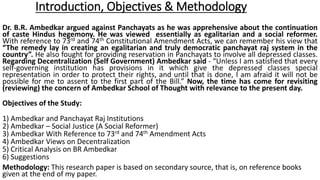 BR Ambhedkar’s Views on Panchayat Raj Institutions - Social Justice ...