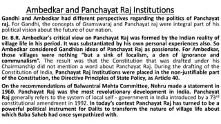 BR Ambhedkar’s Views on Panchayat Raj Institutions - Social Justice ...