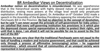 BR Ambhedkar’s Views on Panchayat Raj Institutions - Social Justice ...