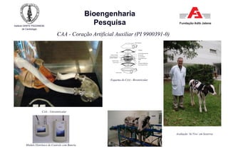 Instituto DANTE PAZZANESE
de Cardiologia
Bioengenharia
Pesquisa
CAA - Coração Artificial Auxiliar (PI 9900391-0)
Avaliação...