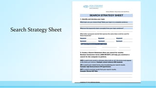 Search Strategy Sheet
 