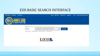 EDS BASIC SEARCH INTERFACE
 