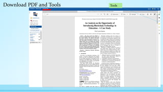 Download PDF and Tools Tools
 