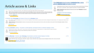 Article access & Links
 