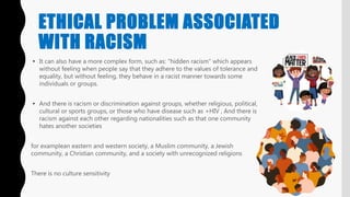 Racism presentation | PPTX