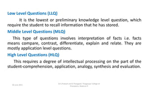 Question Paper Analysis for Creating an Inclusive School | PPTX