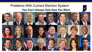 Problems With Current Election System
You Can’t Always Vote How You Want
 