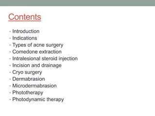 Acne Surgery | PPTX