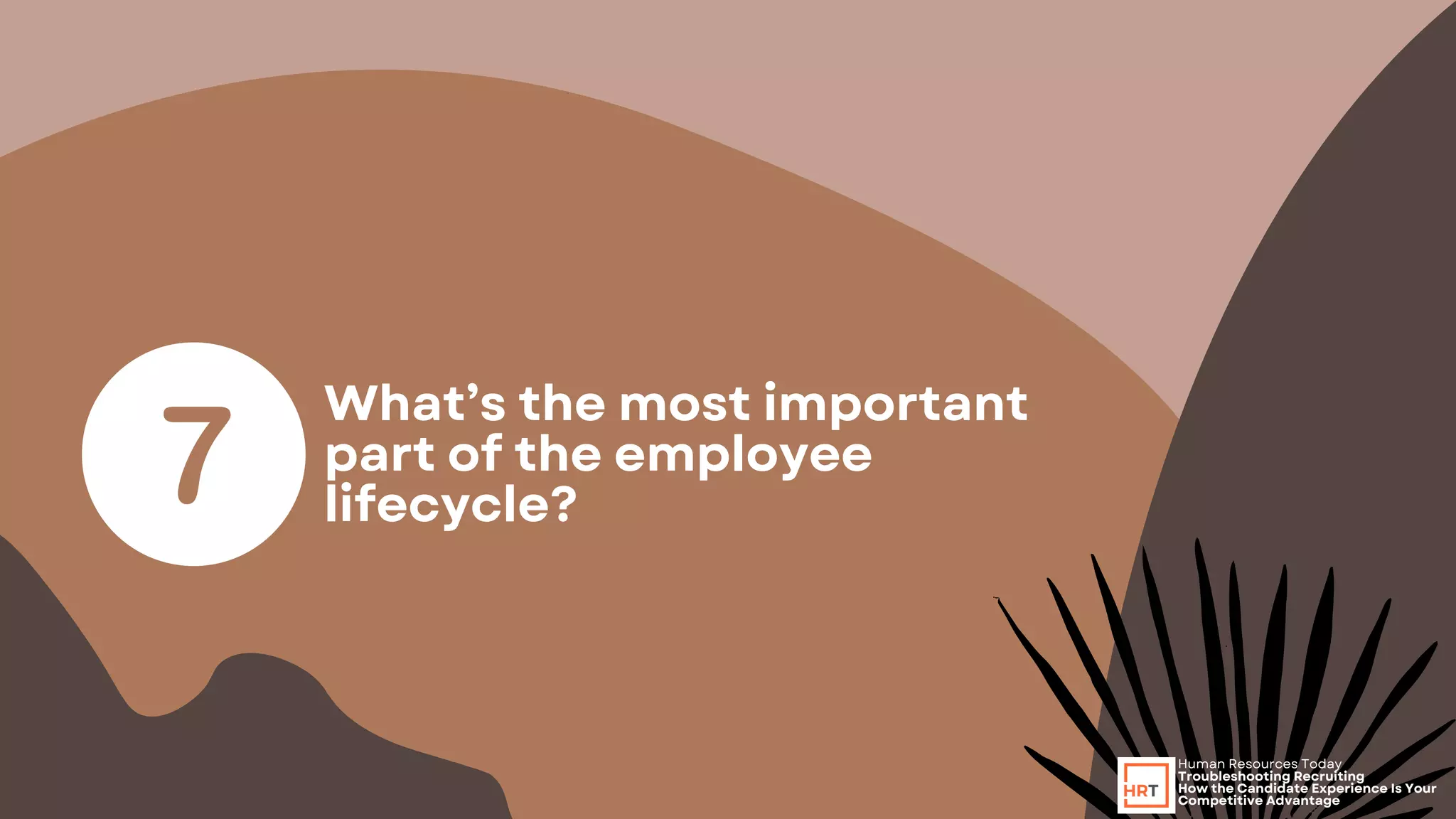 What’s the most important
part of the employee
lifecycle?
Human Resources Today
Troubleshooting Recruiting
How the Candidate Experience Is Your
Competitive Advantage
 