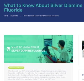 What to Know About Silver Diamine Fluoride