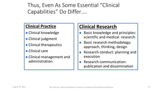 Clinical Setting Basic Research Setting Clinical research | PPTX