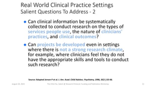 Clinical Setting Basic Research Setting Clinical research | PPTX