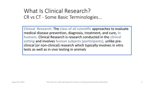 Clinical research | PPT