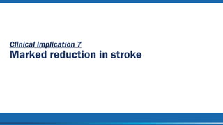 Clinical implication 7
Marked reduction in stroke
 