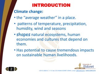 Climate Change and its Impacts on Sustainable Livelihoods | PPTX