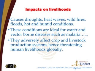 Climate Change and its Impacts on Sustainable Livelihoods | PPTX