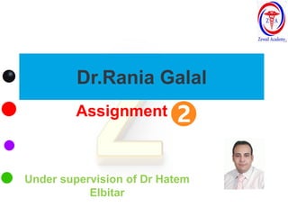 Dr.Rania Galal
Assignment 2
Under supervision of Dr Hatem
Elbitar
 