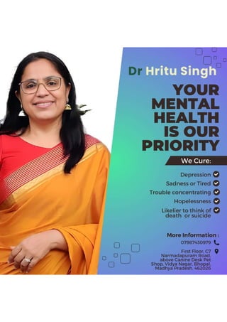 Meet Dr. Hritu Singh: Your Trusted Female Psychiatrist in Bhopal