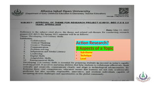 Research Project topic selection for the project | PPTX