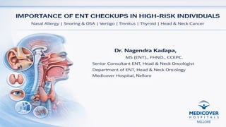 Comprehensive ENT Screening and Early Detection of Head & Neck ...