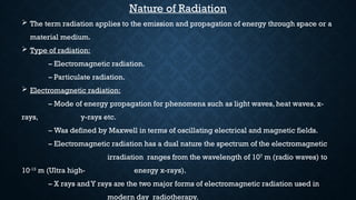 Radiation Medium Comprehensive Overview of Radiation Interaction with Matter in ...
