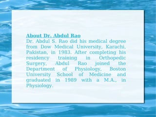 Short Abdul R Dr. Abdul Rao USF | PPT