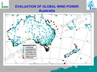 EVALUATION OF GLOBAL WIND POWER
                        Australia




April 2, 2013        World Wind Energy Association   25
 