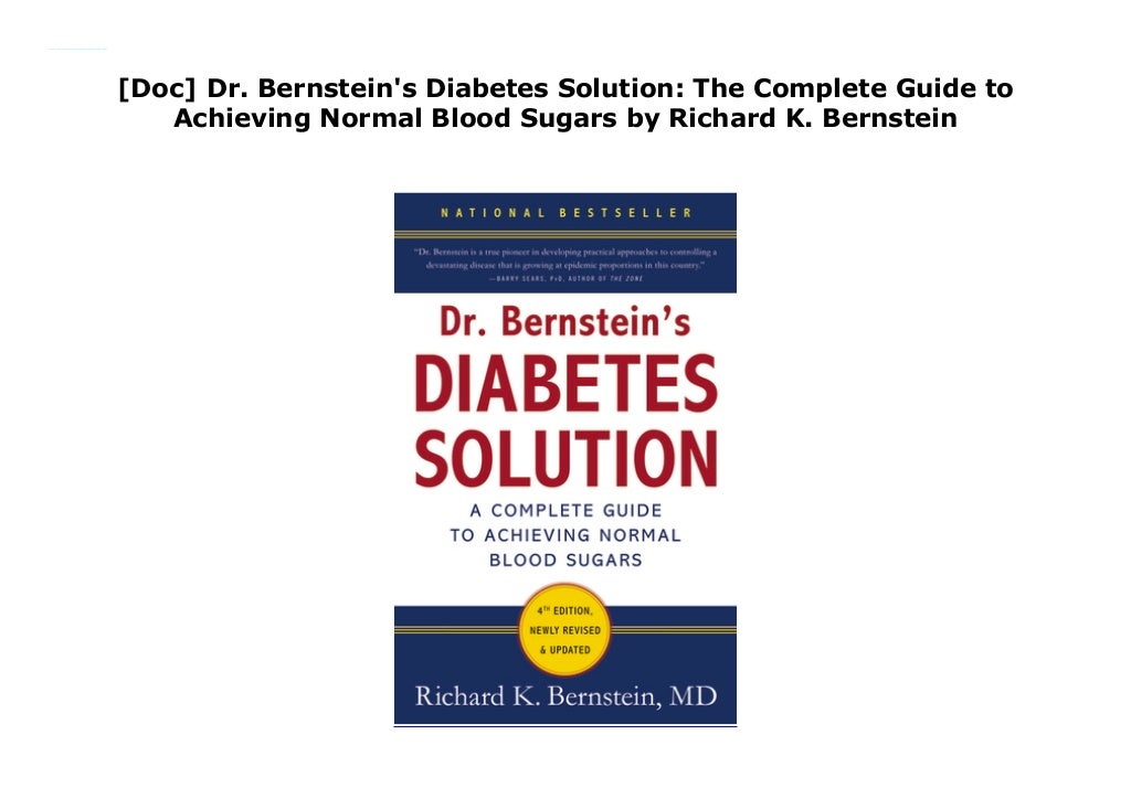 [Doc] Dr. Bernstein's Diabetes Solution The Complete Guide to