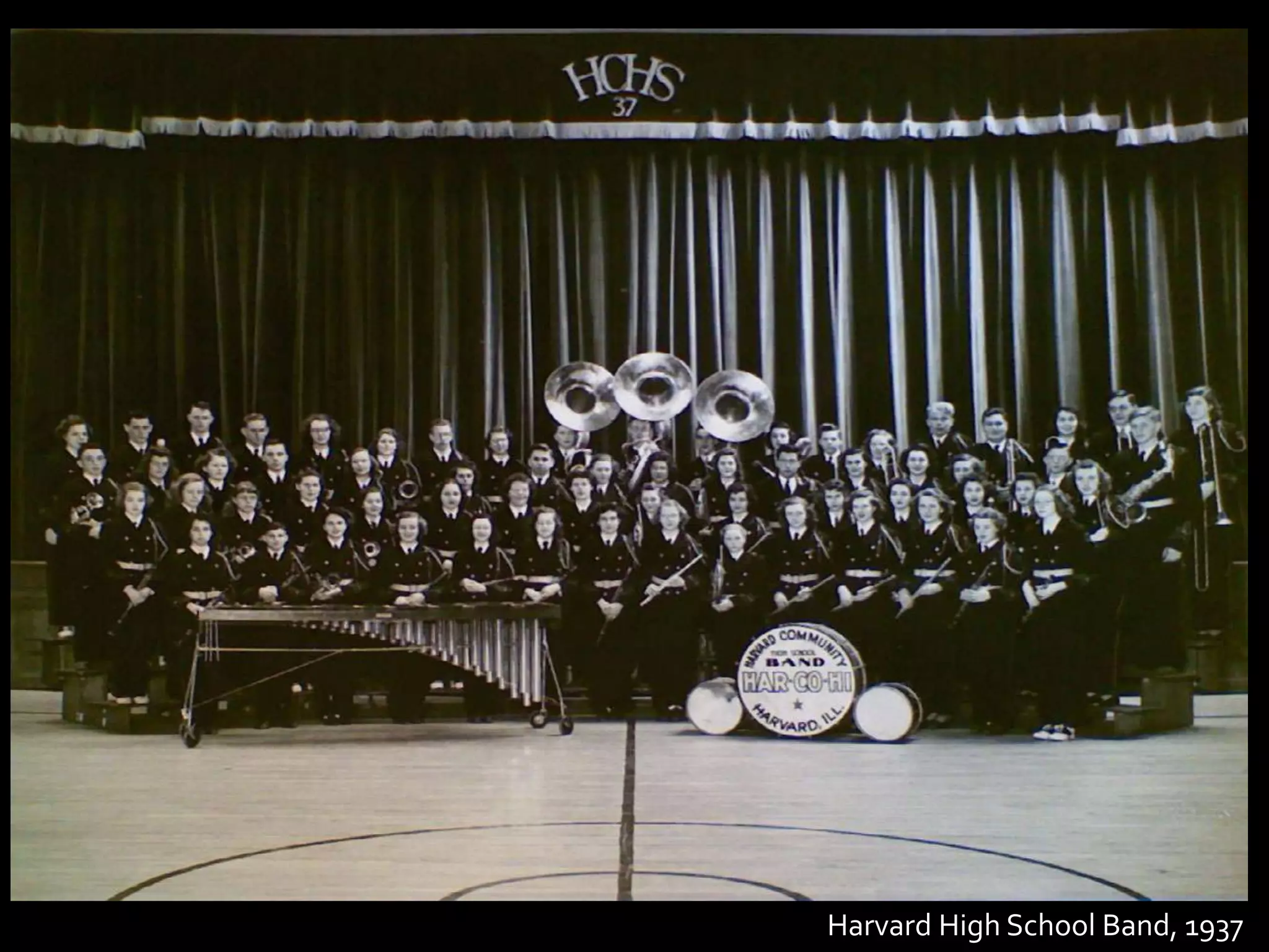 Harvard High School Band, 1937
 