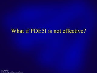 What if PDE5I is not effective? 