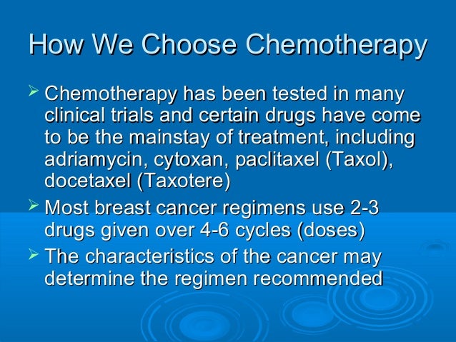 Cyclophosphamide Chemotherapy Regimens