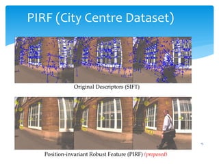 PIRF (City Centre Dataset)



               Original Descriptors (SIFT)




                                             ...