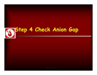 Step 4 Check Anion Gap




          Manisha Sahay
 