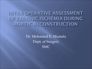 Dr. Mohamed E. Mustafa
Dept. of Surgery
SMC
 