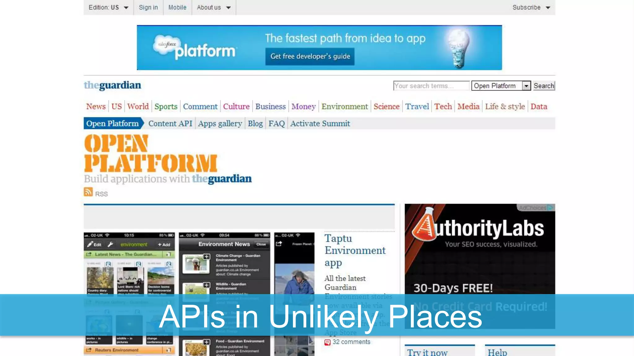 APIs in Unlikely Places