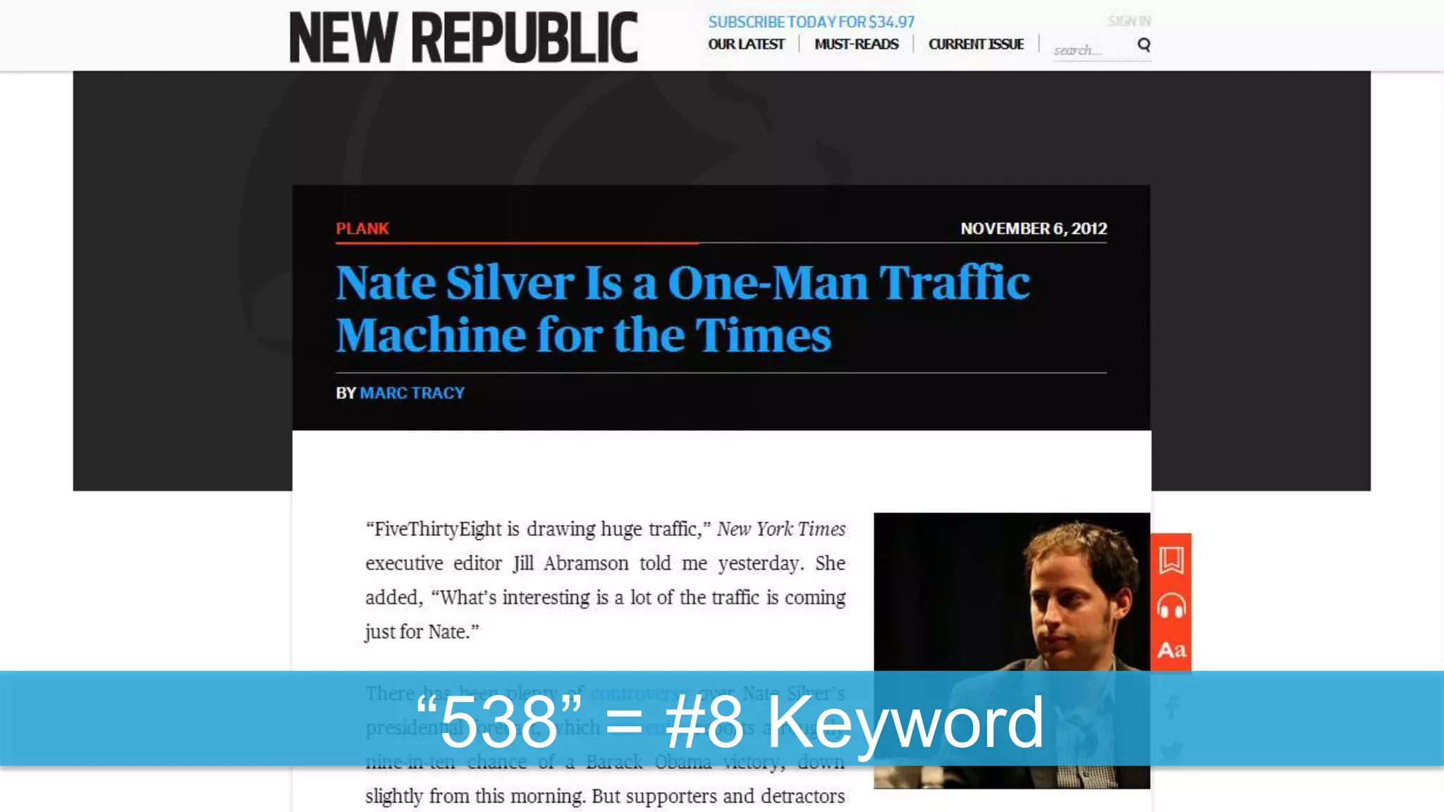 “538” = #8 Keyword