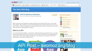 API Post – seomoz.org/blog
 
