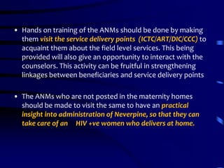 Specific issues related to HIV/AIDS