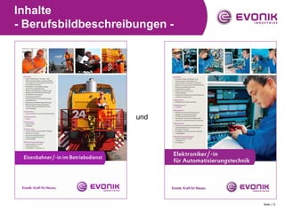 Inhalte
- Berufsbildbeschreibungen -




                     und




                               Seite | 13
 